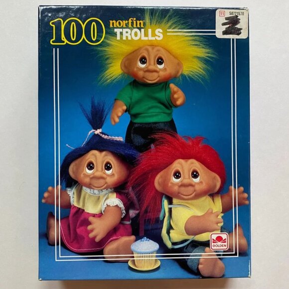 1992 Norfin Trolls Puzzle Complete Kids Game Night - Picture 1 of 4